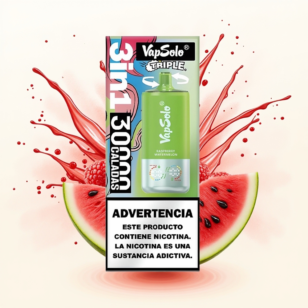 Vapsolo Triple 30000 Malinowy Arbuz 40ml Type-C