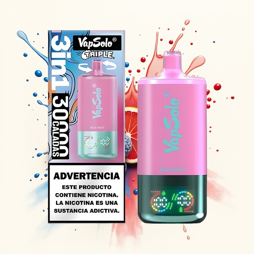 Vapsolo Triple 30000 Niebieska Malina 40ml Type-C