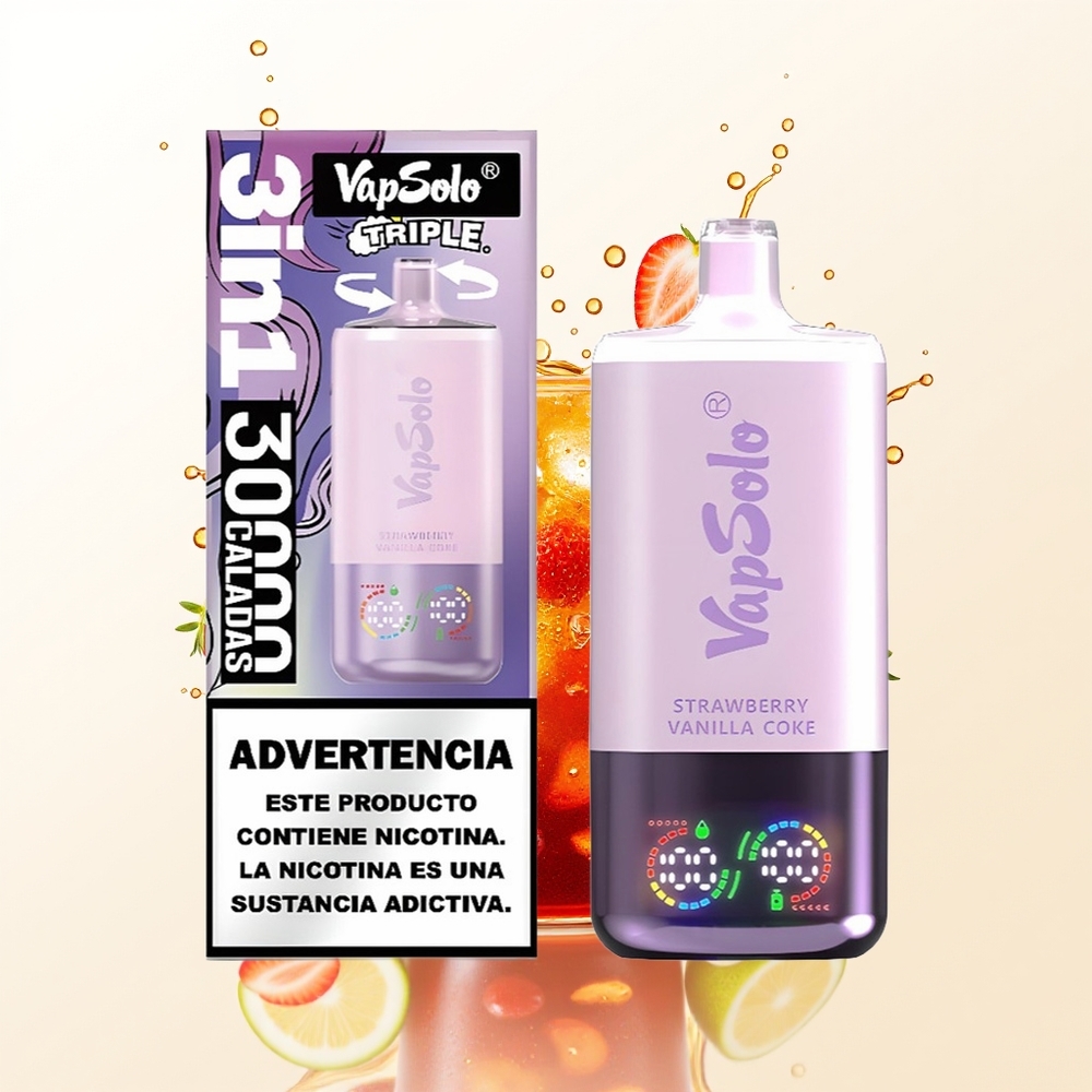 Vapsolo Triple 30000 Truskawkowo-Waniliowa Cola 40ml Typ-C