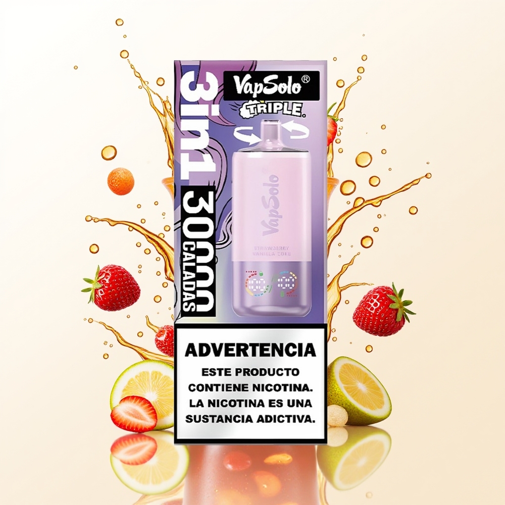 Vapsolo Triple 30000 Truskawkowo-Waniliowa Cola 40ml Typ-C