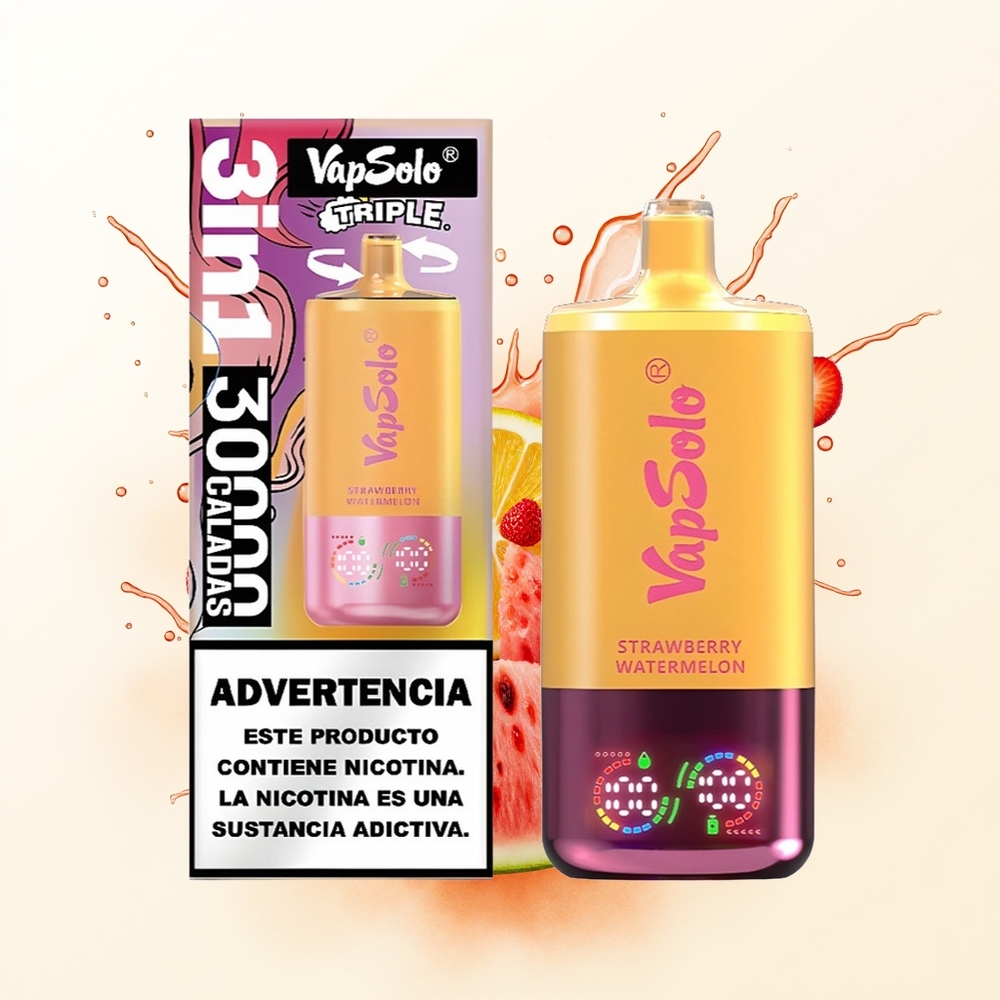 Vapsolo Triple 30000 Truskawkowy Arbuz & Cytrynowa Brzoskwinia 40ml Type-C