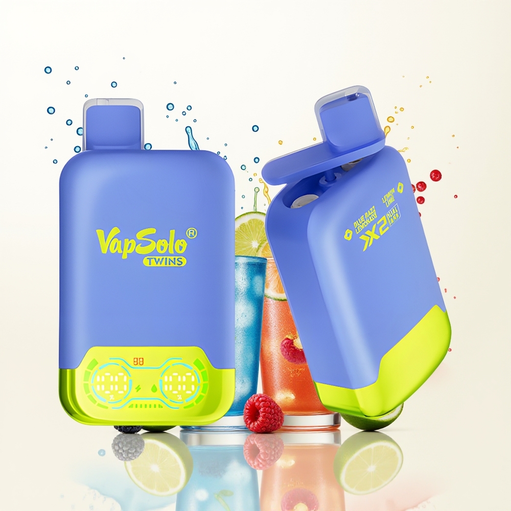Vapsolo Twins 20000 Błękitna Malina Lemoniada & Cytrynowa Limonka z 40ml i Typem-C