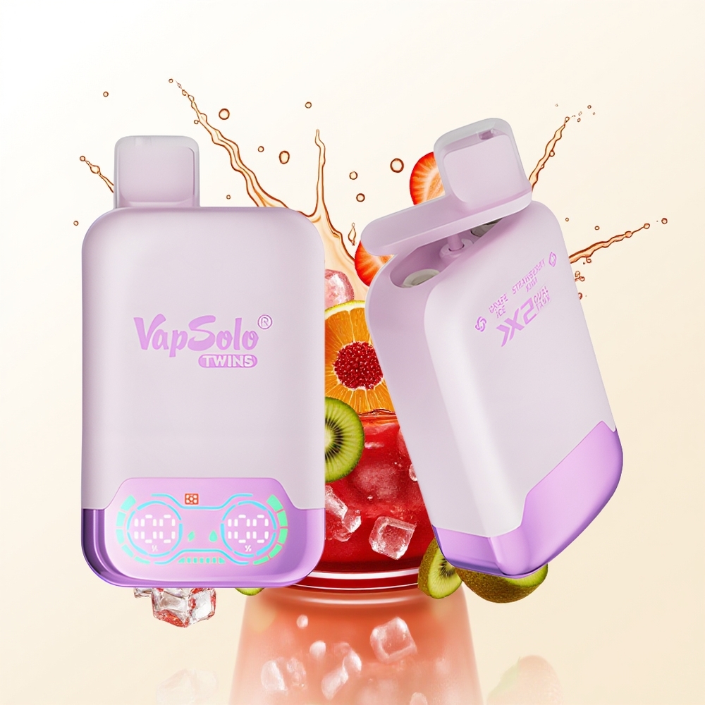 Vapsolo Twins 20000 Lód Winogronowy & Truskawkowo-Kiwi 40ml Type-C