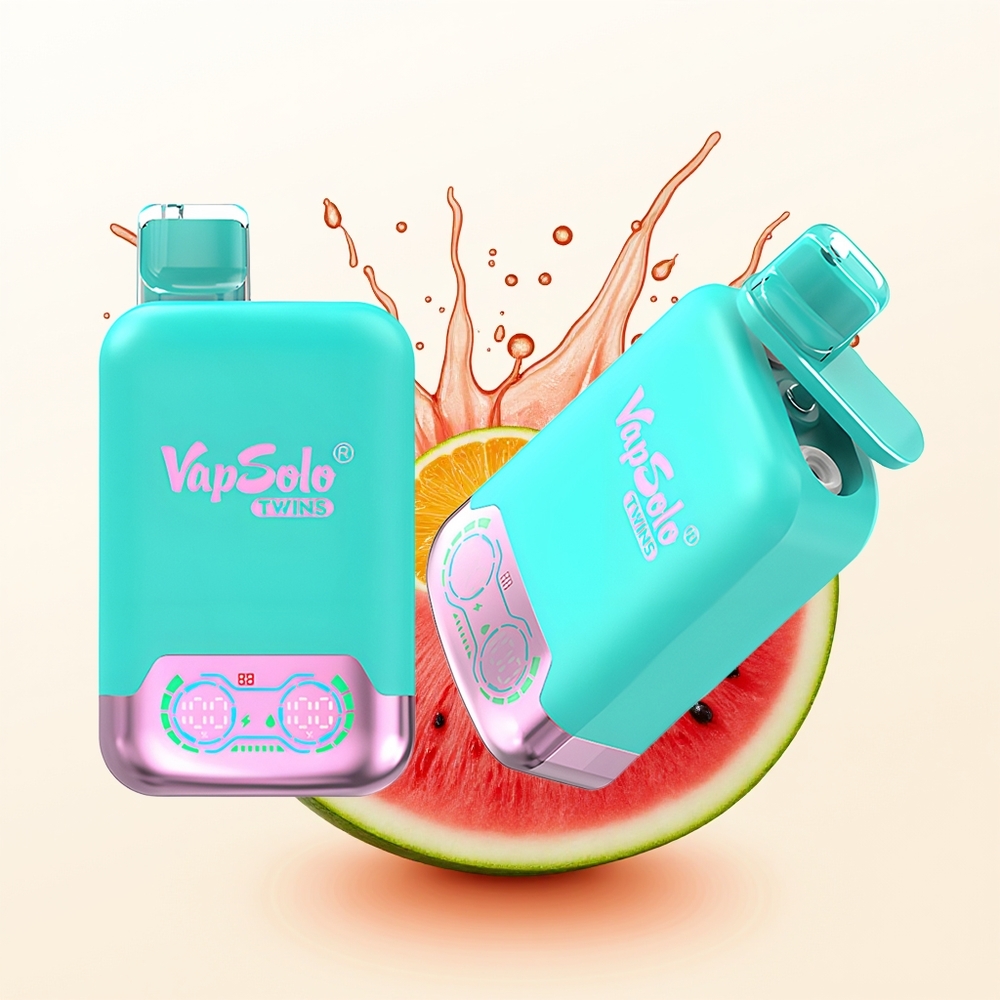 Vapsolo Twins 20000 Podwójny Melon & Malina Arbuzowy z 40 ml i Typem-C