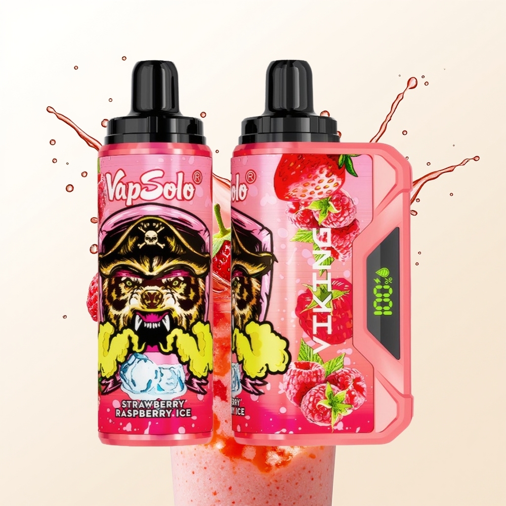 VapSolo VIKING 12000 Truskawka Malinowy Lód z 22ml i Type-C