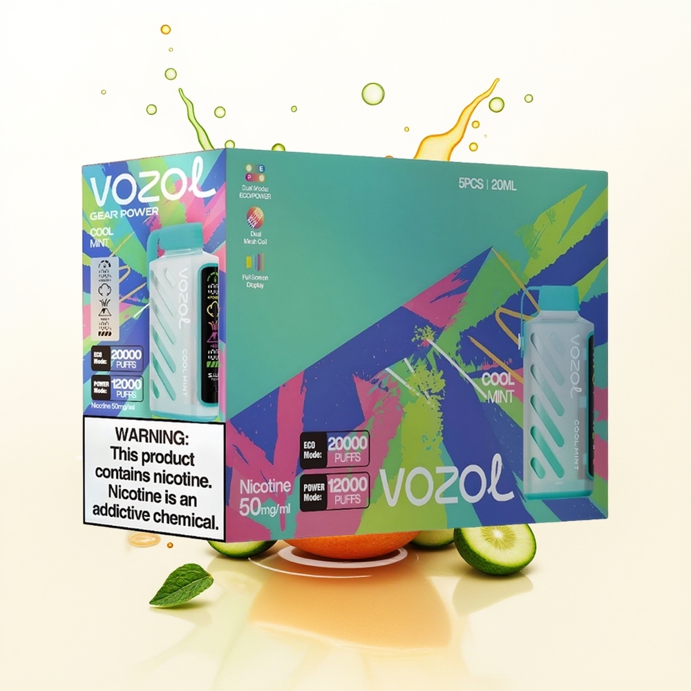 VOZOL Gear Power 20000 Chłodna Mięta z Podwójną Siatką i Pełnym Ekranem