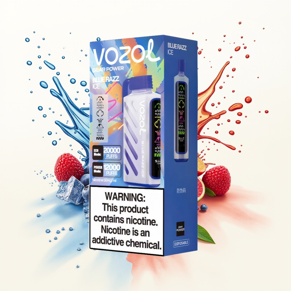 VOZOL Gear Power 20000 Lodowy Błękit Malina Dual Mesh Ekran Pełny