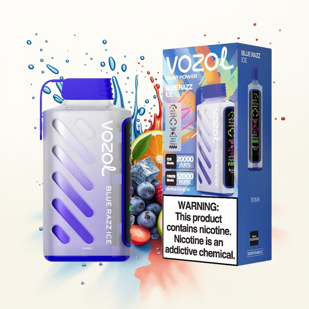VOZOL Gear Power 20000 Lodowy Błękit Malina Dual Mesh Ekran Pełny