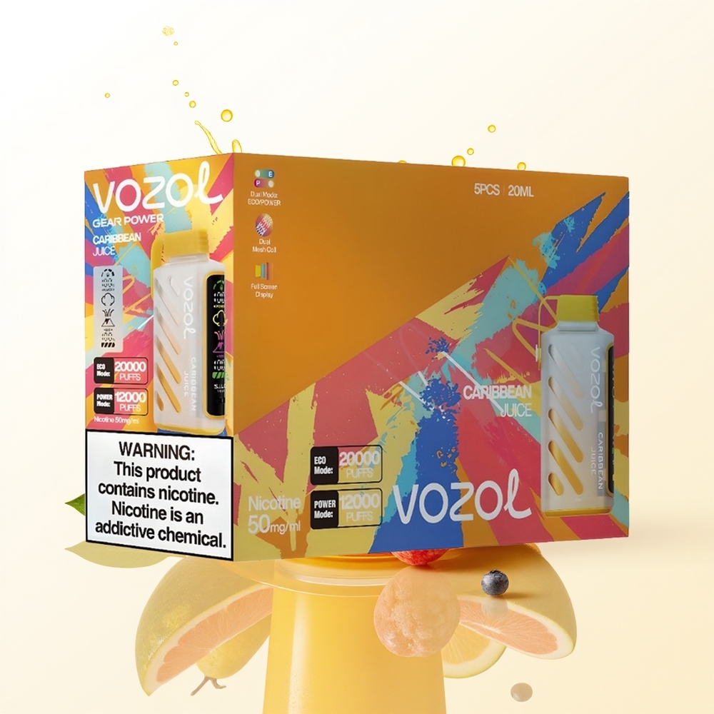 VOZOL Gear Power 20000 Sok Karaibski z Pełnym Ekranem i Podwójną Siatką