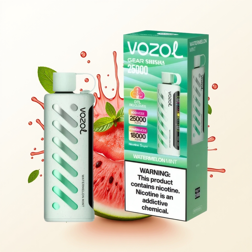 VOZOL Gear Shisha 25000 Arbuza Mięta Podwójna Moc