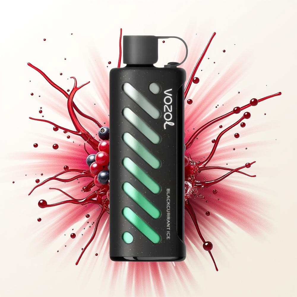VOZOL Gear Shisha 25000 Czarna Porzeczka Lód z Dual Mesh i 5mg/ml Nikotyny