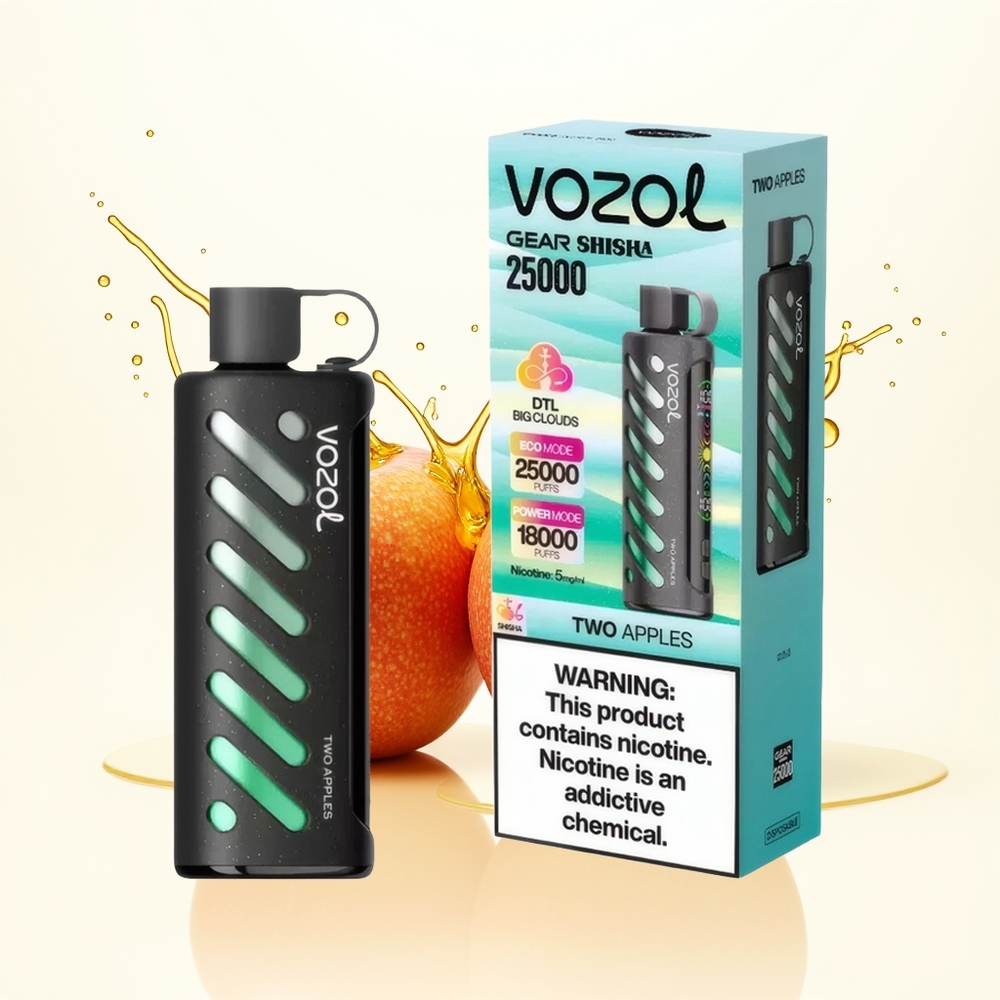 VOZOL Gear Shisha 25000 Dwa Jabłka Dual Mesh 5mg/ml