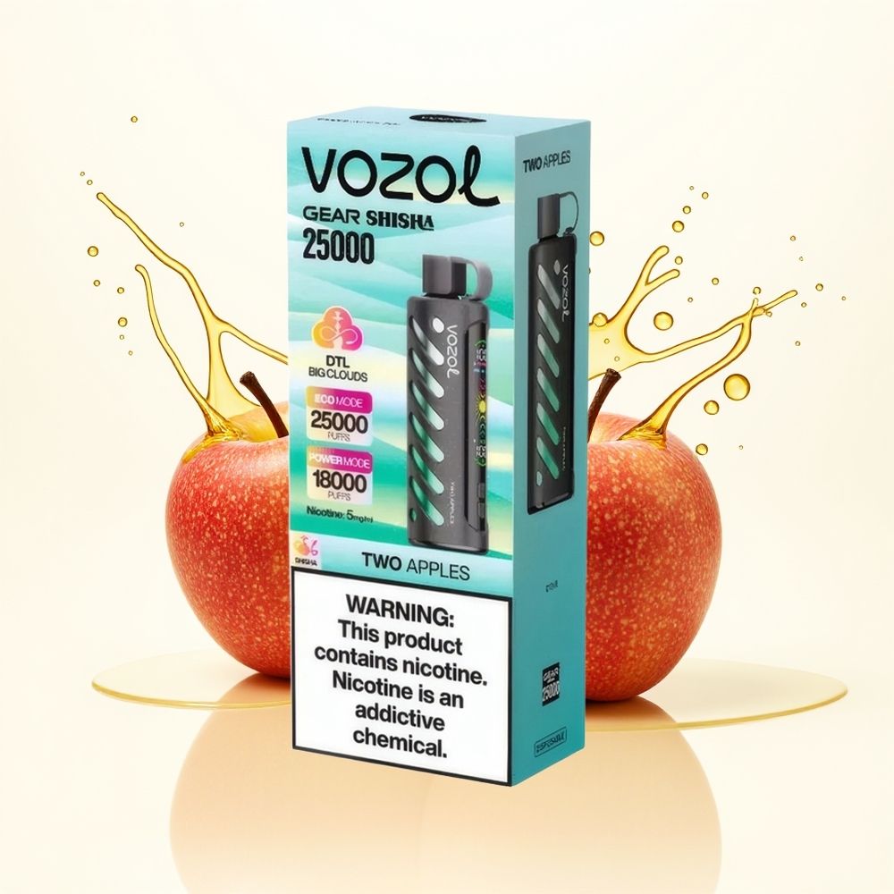 VOZOL Gear Shisha 25000 Dwa Jabłka Dual Mesh 5mg/ml