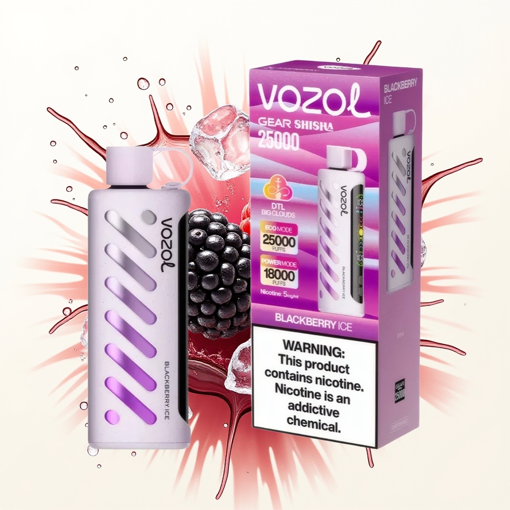 VOZOL Gear Shisha 25000 Jeżyna Lód z Podwójnym Modes i S.i.L.C Tech