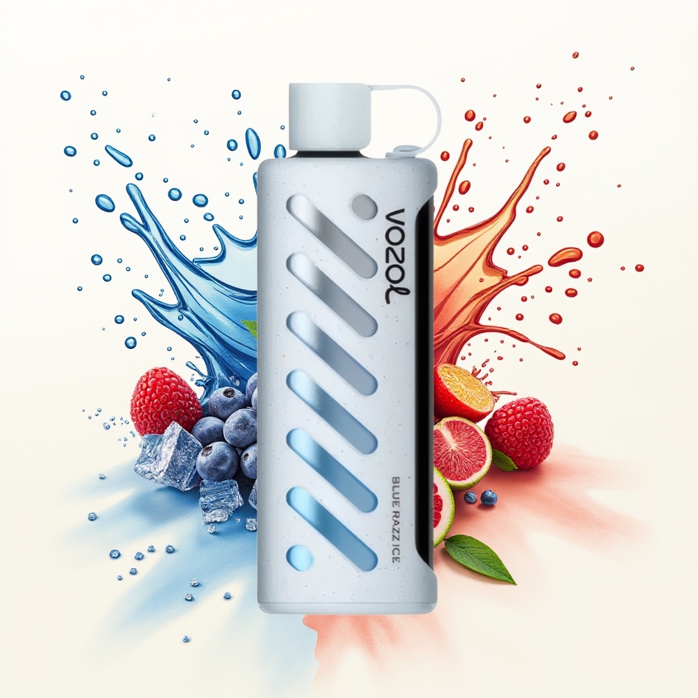 VOZOL Gear Shisha 25000 Lodowy Malinowy Smak z Podwójnym Mesh i 5mg Nikotyny