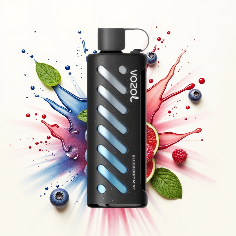 VOZOL Gear Shisha 25000 Miętowa Borówka z Podwójnym Mesh i Technologią S.i.L.C