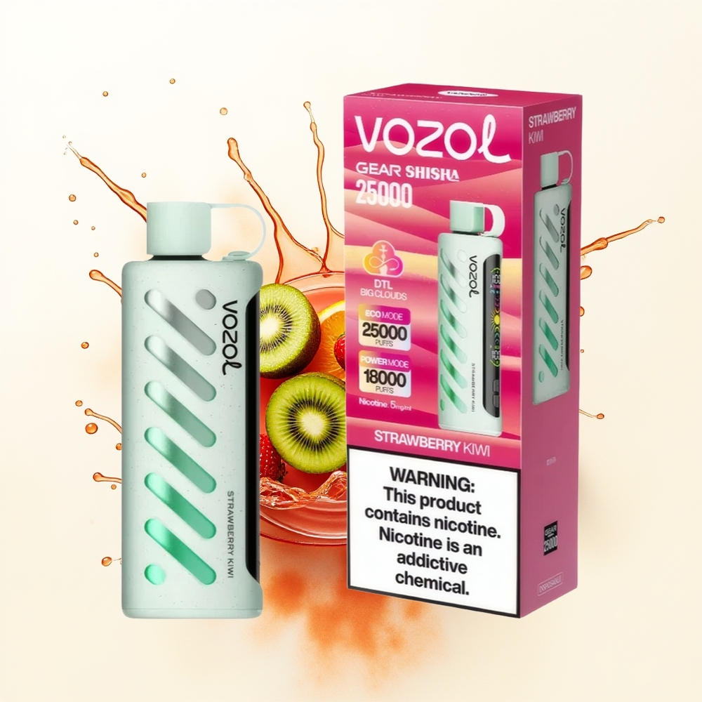VOZOL Gear Shisha 25000 Truskawka Kiwi Podwójna Moc 1000mAh