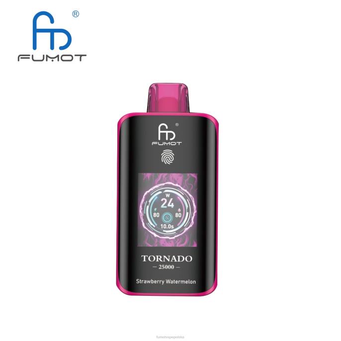 Fumot Papieros | Fumot Tornado 25000 jednorazowych waporyzatorów arbuz truskawkowy 6D6T16